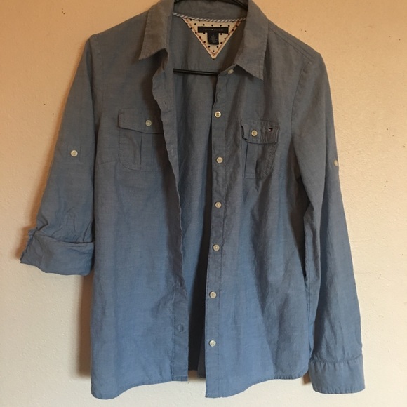 Tommy Hilfiger medium blue button down - Picture 1 of 6